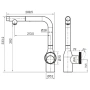 смеситель paulmark urban ur213104-401 для кухни с подключением к фильтру, антрацит