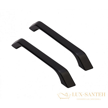 ручки dlr000006 для чугунных ванн скобообразные delice серия elite (комплект 2 шт), черный матовый