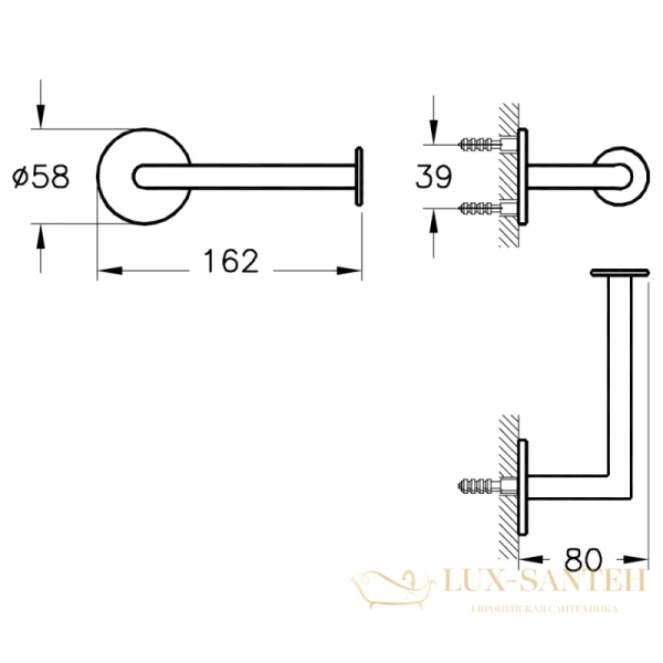 бумагодержатель vitra origin a4488726, медь