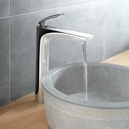 смеситель для раковины kludi balance 522960575 для раковины без донного клапана, хром