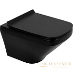 Подвесной унитаз BelBagno Sela BB3201CHR-MB без сиденья, черный
