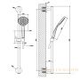 душевой гарнитур gessi emporio 47304.149, finox brushed nickel