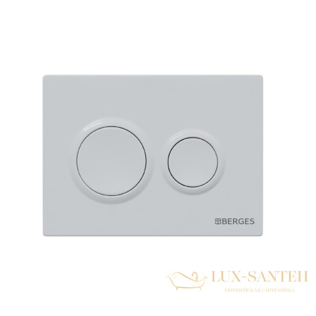 комплект berges 043391: подвесной унитаз okus rimless с системой инсталляции novum 525 и панелью смыва, белый