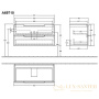 тумба под раковину villeroy & boch subway 2.0 a697 10 dh 987x520x449 мм, glossy white