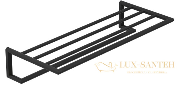 полка для полотенец 600 мм, kludi vela r, 5898939, черный матовый