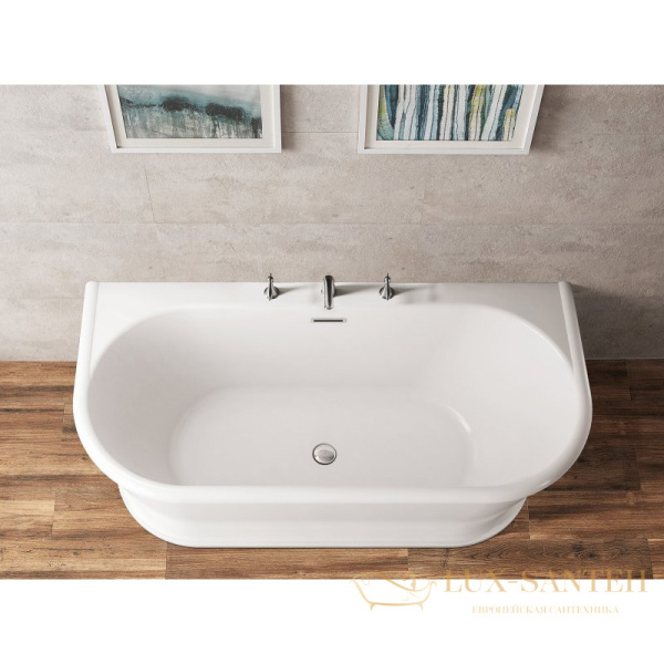 акриловая ванна belbagno bb408-1500-800 150х80 без гидромассажа, белый