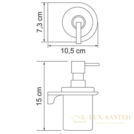 дозатор wasserkraft kammel k-8399w 170 мм, белый