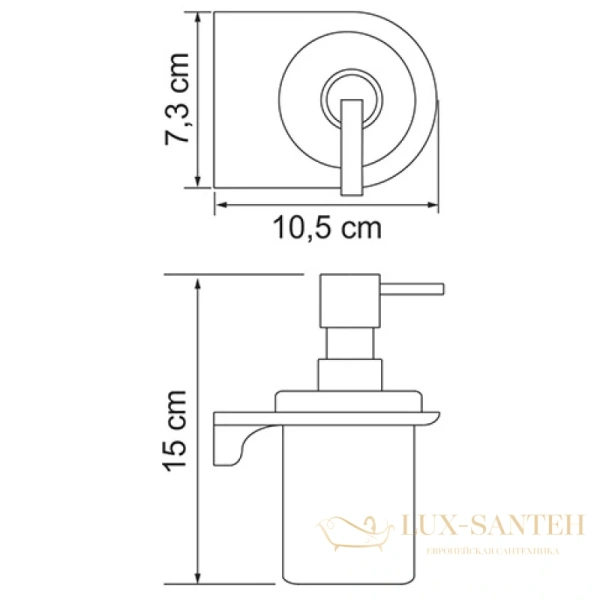 дозатор wasserkraft kammel k-8399w 170 мм, белый