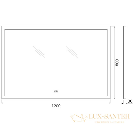 зеркало belbagno spc spc-grt-1200-800-led-tch-phone с подсветкой, с сенсорным выключателем, с bluetooth, с микрофоном и динамиками 