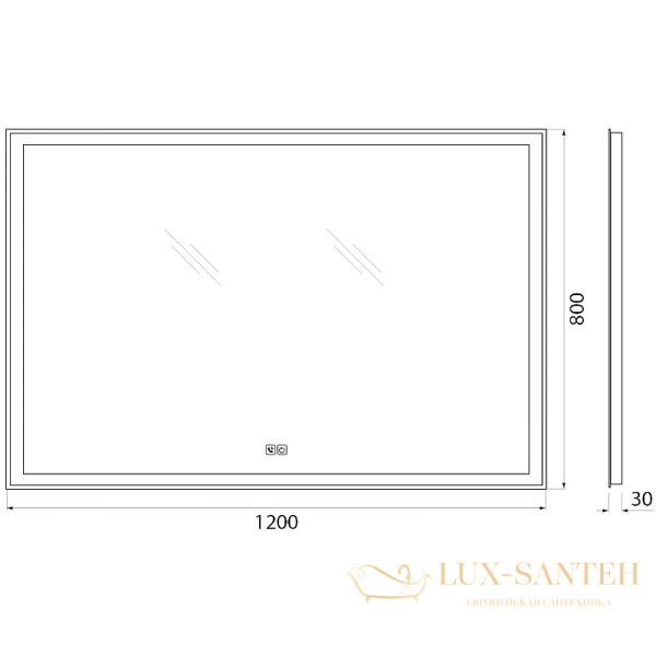 зеркало belbagno spc spc-grt-1200-800-led-tch-phone с подсветкой, с сенсорным выключателем, с bluetooth, с микрофоном и динамиками 