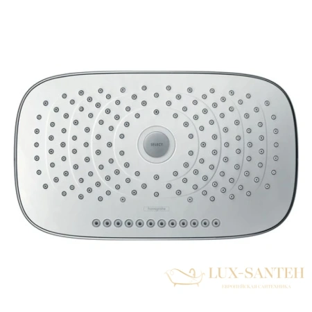 верхний душ hansgrohe raindance select е 300 3jet 26468400 с держателем 390 мм белый/хром