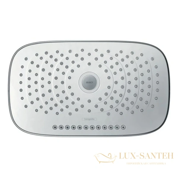 верхний душ hansgrohe raindance select е 300 3jet 26468400 с держателем 390 мм белый/хром