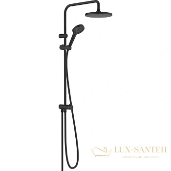 душевая стойка hansgrohe vernis blend showerpipe 200 1jet reno 26099670 ecosmart, черная матовая