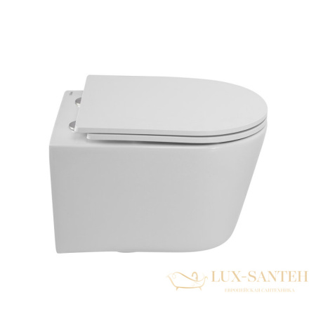 унитаз подвесной cezares liner czr-38083-49-th-tor/sc, безободковый, смыв торнадо, с сиденьем микролифт, белый