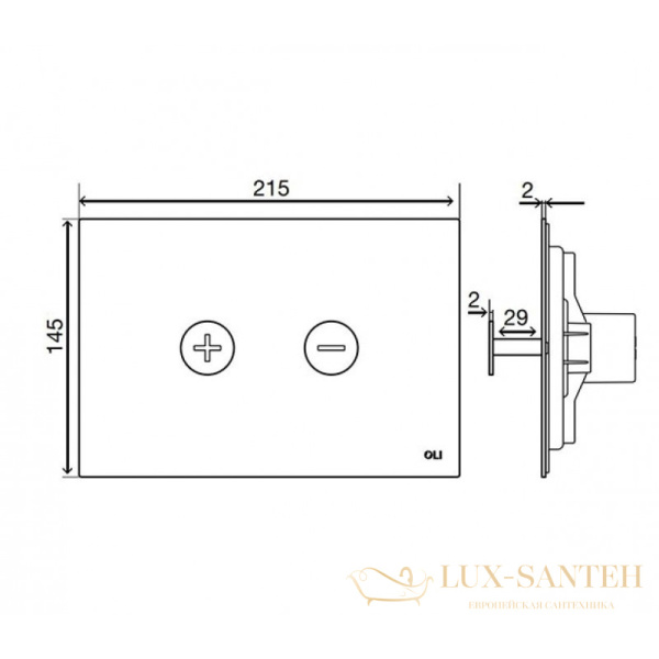 смывная клавиша oli trumpet 878783 пневматическая, золото
