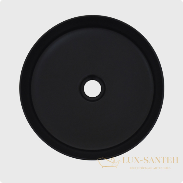 раковина накладная aquame aqm5012mb, 355 мм, черный матовый