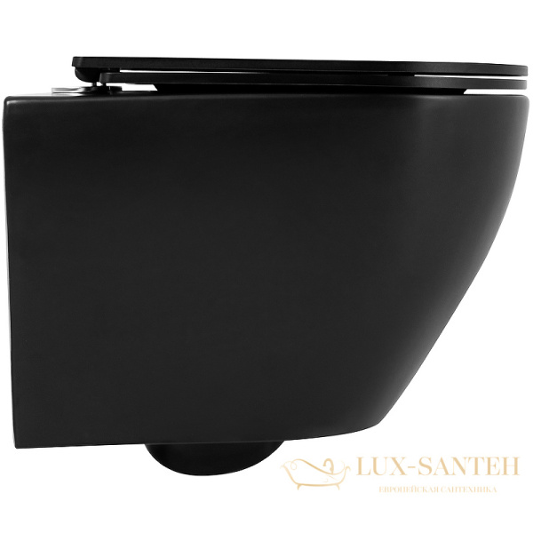 комплект унитаза с инсталляцией belbagno colorato bb062chr-mb/bb062sc-mb/bb002-80/bb007-pr-nero.m с сиденьем микролифт и клавишей смыва, черный матовы