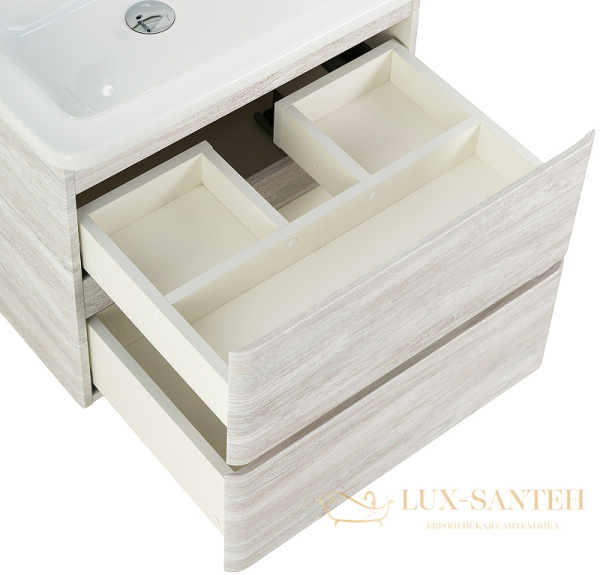 тумба под раковину belbagno albano-cer albano-cer-500-2c-so-rvb 50 см подвесная, rovere vintage bianco