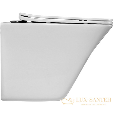 подвесной унитаз belbagno marmi bb052chr/bb052sc с сиденьем микролифт, белый