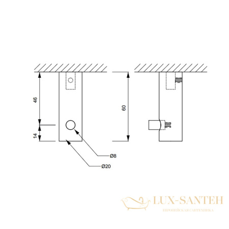 крючок decor walther bar, 0856750, белый матовый