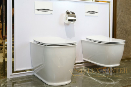 подвесной унитаз belbagno prado bb10150ch/bb10150sc с сиденьем микролифт, белый