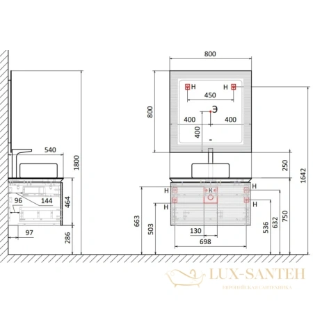тумба jorno karat kar.01.80/p/bul 80 см, бук светлый 