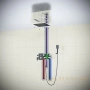 душевой комплект timo selene sx-2039/03sm 400 мм, черный матовый