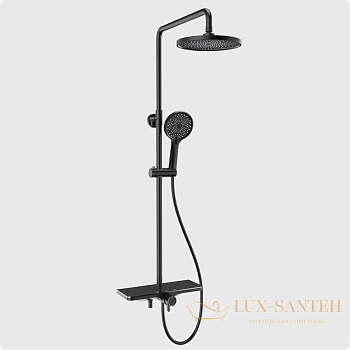 душевая система для ванны aquame aqm8002b, черный матовый