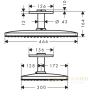верхний душ hansgrohe rainmaker select 460 24016400 ecosmart, белый - хром