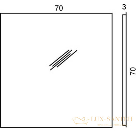 зеркало colombo design gallery b2010 70 см с выключателем