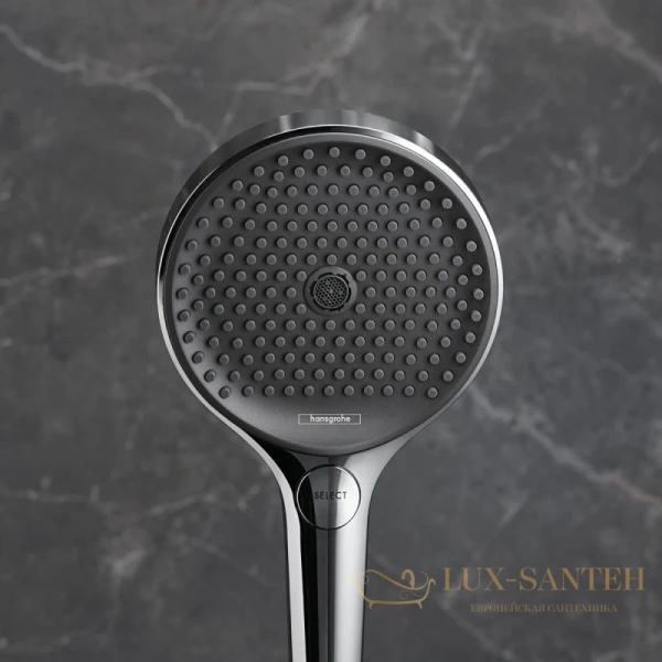 ручной душ hansgrohe rainfinity 130 3jet 26864340 шлифованный черный хром