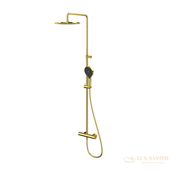 термостатическая душевая система наружного монтажа whitecross y y1254topgl, золото