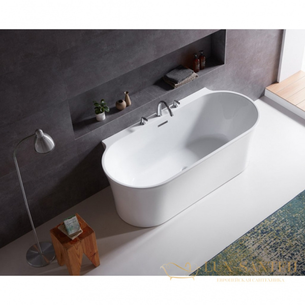 акриловая ванна belbagno bb409-1500-800 150х80 без гидромассажа, белый