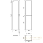 пенал sancos smart psm35w l/r подвесной, белый глянец