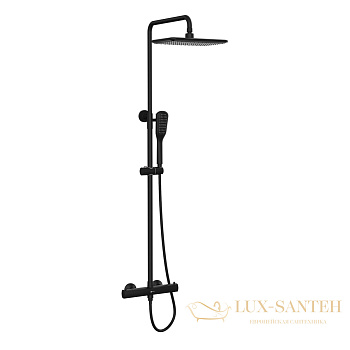 душевая система термостатическая для душа lemark ursus lm7270bl, черный матовый