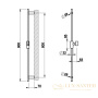 душевая штанга gessi anello 63485.031 800 мм, хром