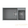 кухонная мойка omoikiri tedori 85-2-u-gr tetogranit х leningrad grey, 4993542