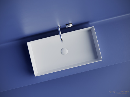 раковина накладная ceramica nova element cn6071, 701*361*130 мм, белый