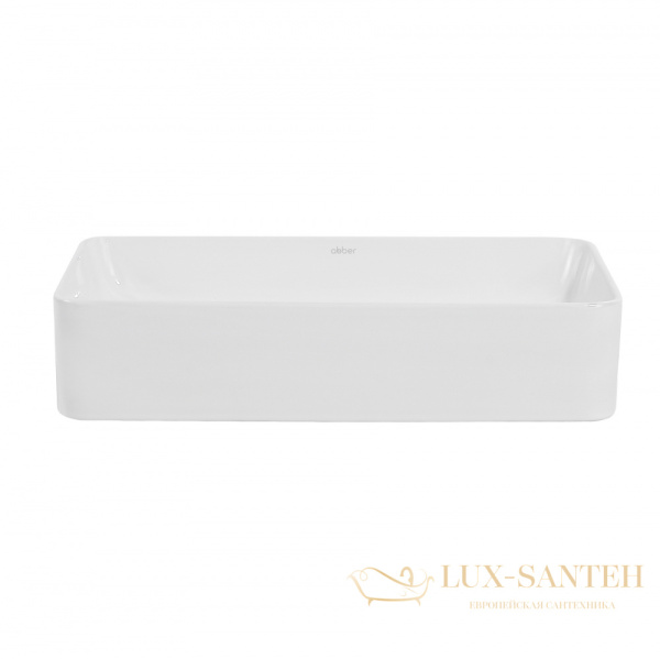 раковина накладная abber rechteck ac2207, 51х34.5 см, белый глянцевый