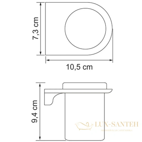 стакан wasserkraft kammel k-8328, хром