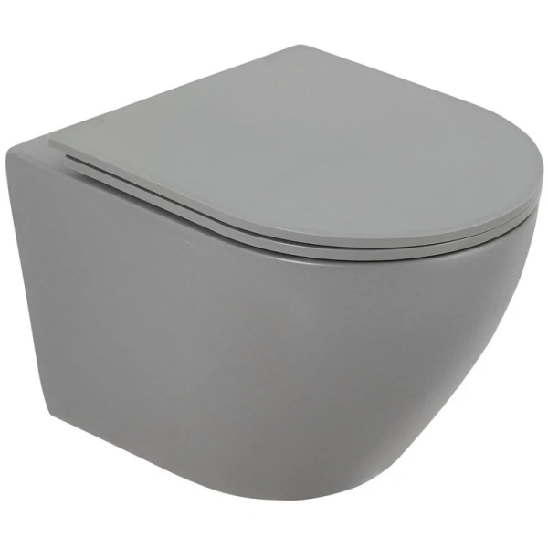 сиденье belbagno colorato bb062sc-gr для унитаза с микролифтом, серый матовый
