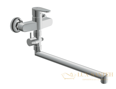 смеситель cersanit cari для душа с изливом 30 см., 63028, цвет хром