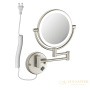 косметическое зеркало timo saona 13376/13, х-5 кратное увеличение, 220 в, холодный свет, с возможностью скрытого подключения, никель брашированный