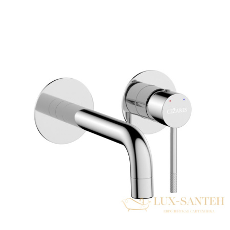 смеситель для раковины встраиваемый cezares relax-bli2-1-01-w0, со встроенной частью, без донного клапана, хром глянцевый