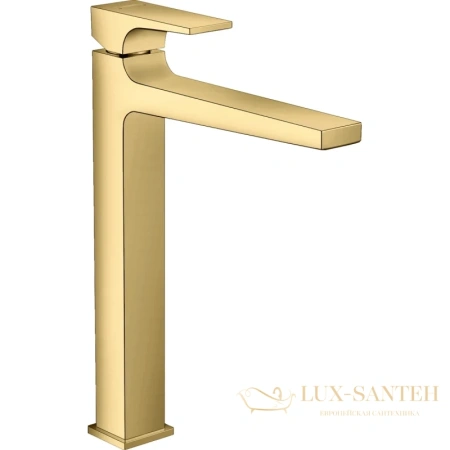 смеситель для раковины hansgrohe metropol 260 32512990 со сливным клапаном push-open золото