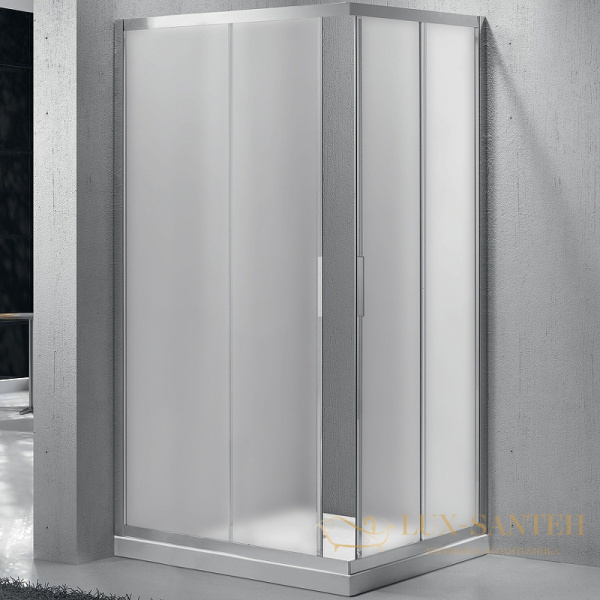 душевой уголок belbagno sela sela-ah-2-120/90-p-cr 120х90 см профиль хром, стекло рифленое
