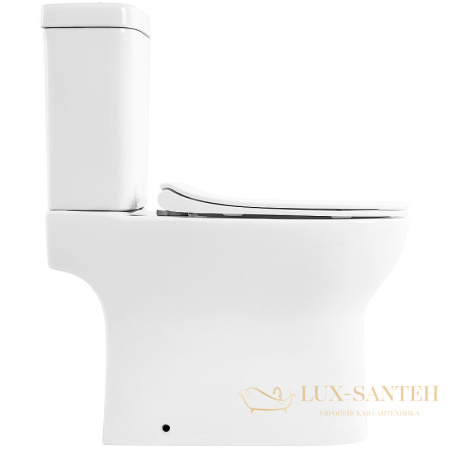 унитаз компакт belbagno steam bb130cpr/bb130sc без бачка с сиденьем микролифт, белый