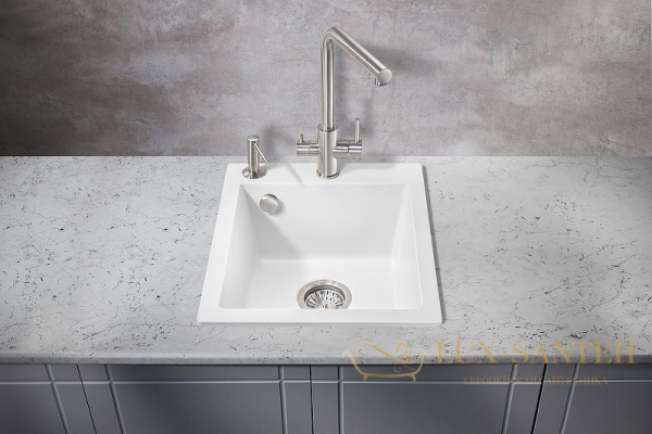 кухонная мойка milacio murcia mc.77042 42 см, белый