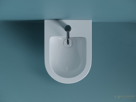 биде подвесное ceramica nova uno, cn11002, с отверстием под смеситель, белый