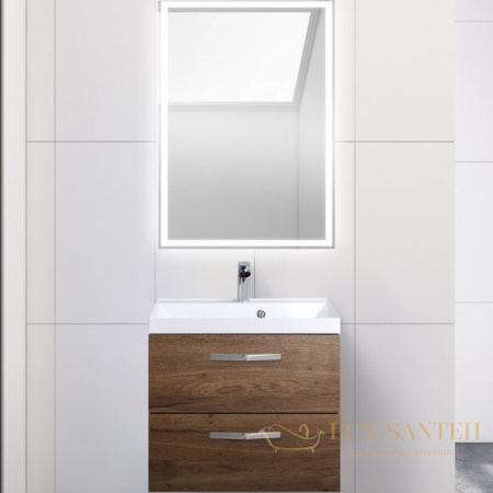тумба под раковину belbagno aurora aurora-600-2c-so-rt 60 см подвесная, rovere tabacco